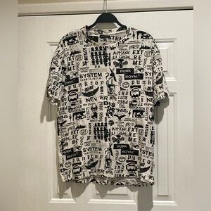 Punk Royal unique Graphic Print Black and White Men's Shirt